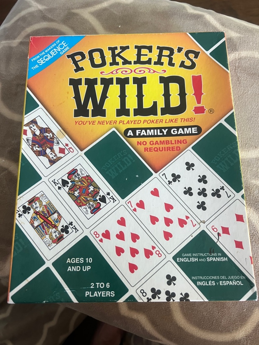 Jax Poker's Wild! Card Game - Green and Yellow Box, 2005 edition